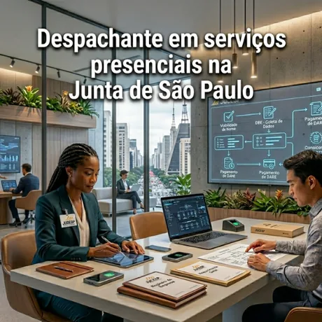 Despachante em serviços presenciais na Junta de São Paulo